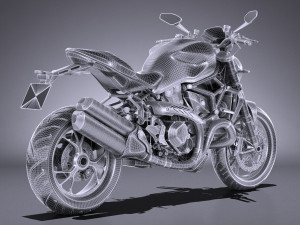 Ducati Monster 1200r 2017 3D मॉडल