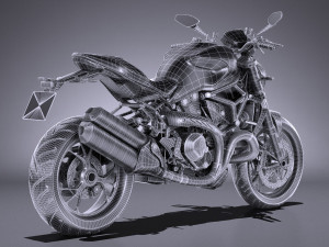 Ducati Monster 1200r 2017 3D मॉडल