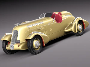 Duesenberg Sj 특별 몰몬 유성 1935 3D 모델