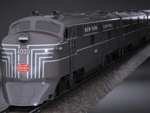 EMD E7 NYCRR Train 3D Model