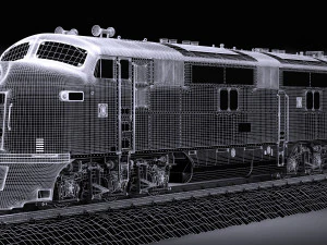 EMD E7 NYCRR Train 3D Model