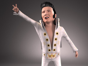 Elvis Presley The King Cartoon Modelo 3D