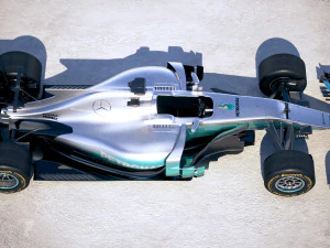 F1 Mercedes-Benz W08 2017 3D Model