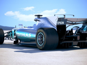 F1 Mercedes-Benz W08 2017 Model 3D
