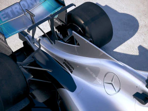 F1 Mercedes-Benz W08 2017 3D Model