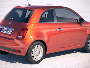 Fiat 500 2018 3D 모델