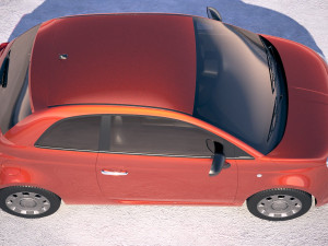 Fiat 500 2018 3D 모델