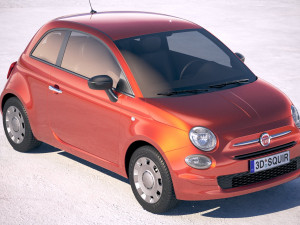 Fiat 500 2018 3D 모델