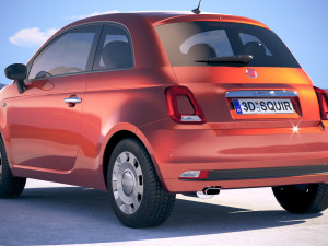 Fiat 500 2018 3D 모델