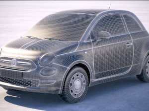 Fiat 500 2018 3D 모델