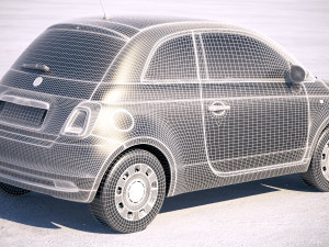 Fiat 500 2018 3D 모델
