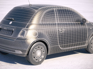 Fiat 500 2018 3D 모델