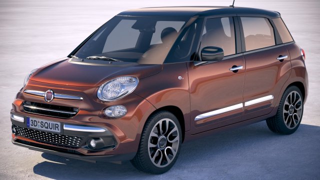 Fiat 500L 2018 Modèle 3D .c4d .max .obj .3ds .fbx .stl .blend