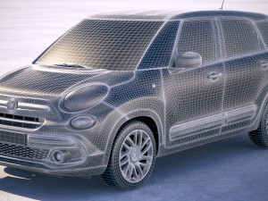Fiat 500L Wagon 2018 Modèle 3D