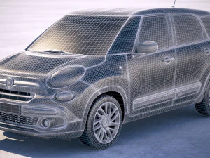 Fiat 500L Wagon 2018 3D Model