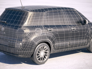 Fiat 500L Wagon 2018 Modèle 3D