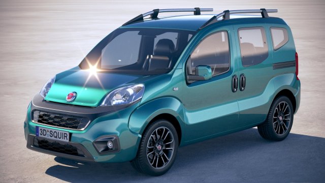 Fiat Qubo 2017 3D Modell .c4d .max .obj .3ds .fbx .stl .blend