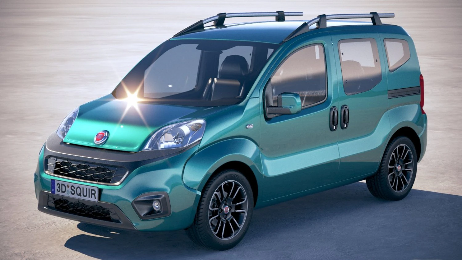 Fiat Qubo 2017 3D Model .c4d .max .obj .3ds .fbx .stl .blend 