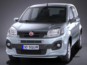 Fiat Uno 2017 3D Model