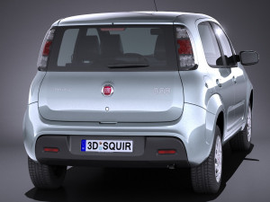 Fiat Uno 2017 3D Model
