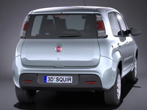 Fiat Uno 2017 3D Model