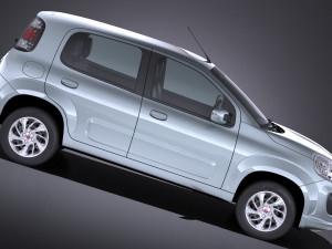 Fiat Uno 2017 3D Model