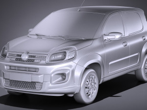 Fiat Uno 2017 3D Model