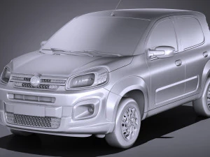 Fiat Uno 2017 3D Model