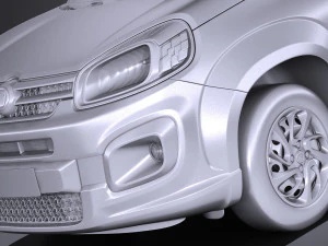 Fiat Uno 2017 3D Model
