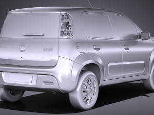 Fiat Uno 2017 3D Model
