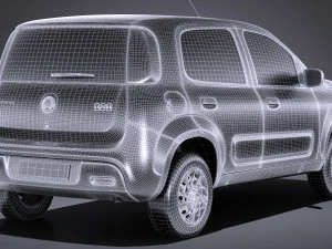 Fiat Uno 2017 3D Model