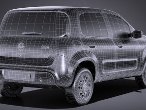 Fiat Uno 2017 3D Model