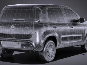 Fiat Uno 2017 3D Model