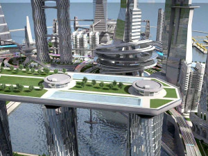Future City on Earth V1 3D Model