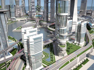 Future City on Earth V1 3D Model