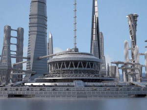 Future City on Earth V1 3D Model
