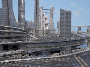Future City on Earth V1 3D Model
