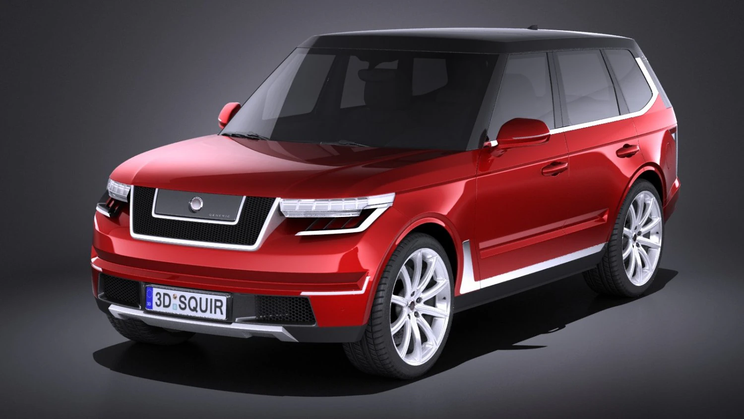 Generic Average Luxury SUV 2018 3D Model .c4d .max .obj .3ds .fbx .stl .blend 