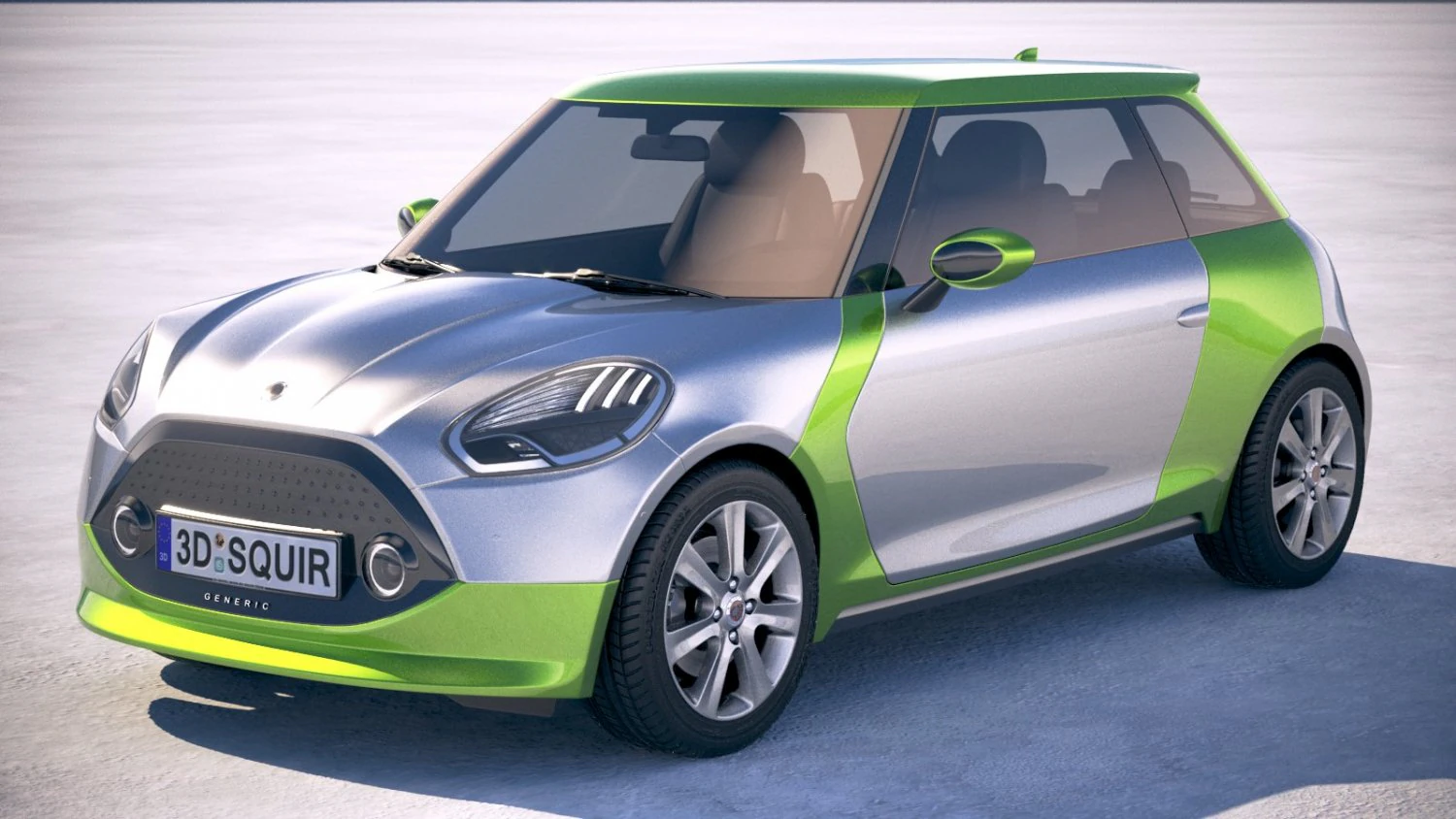 Generic Electric Compact 2018 3D Model .c4d .max .obj .3ds .fbx .stl .blend