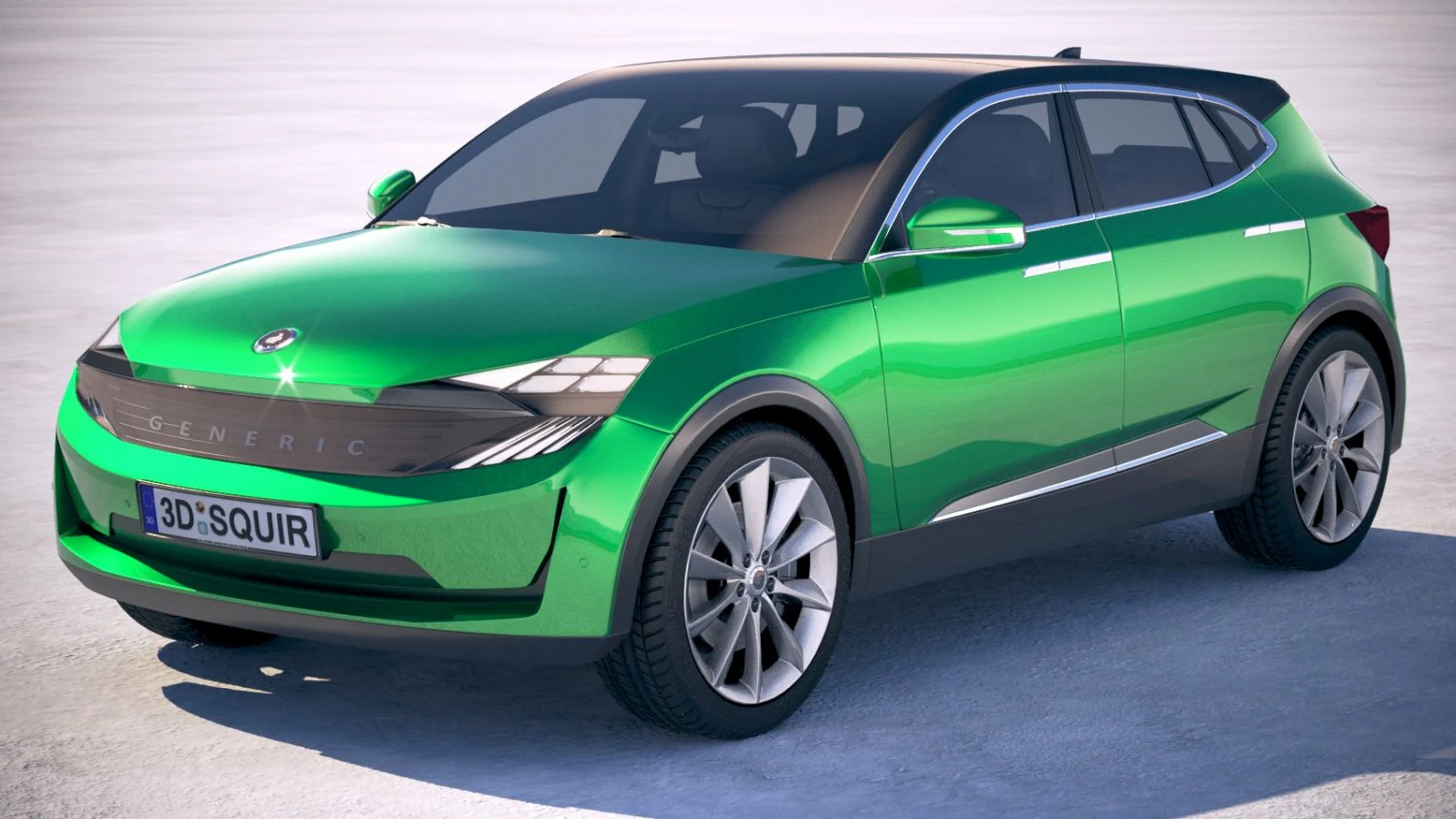 Generic Electric SUV Crossover 2018 3D Model .c4d .max .obj .3ds .fbx .stl .blend 