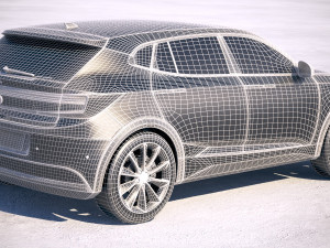 Generic Electric SUV Crossover 2018 Model 3D