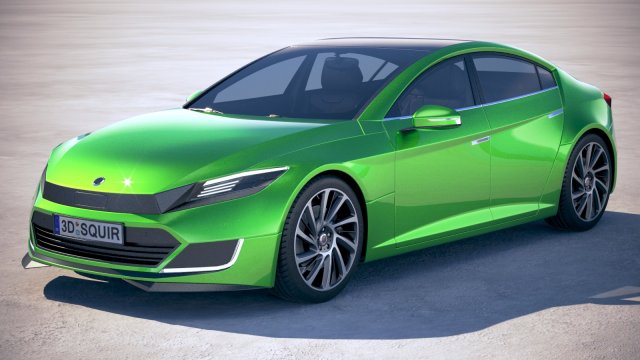 Generic Electric Sedan 2 2017 Modelo 3D .c4d .max .obj .3ds .fbx .stl .blend 