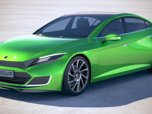 Generic Electric Sedan 2 2017 3D Model