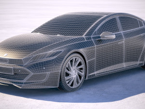 Generic Electric Sedan 2 2017 Modelo 3D