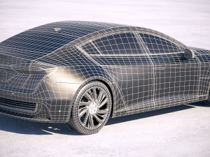 Generic Electric Sedan 2 2017 Modelo 3D