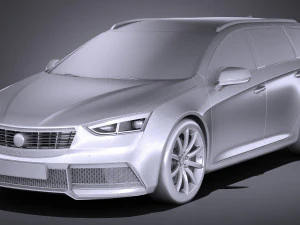 Generic Estate Wagon NN 2017 3D Model
