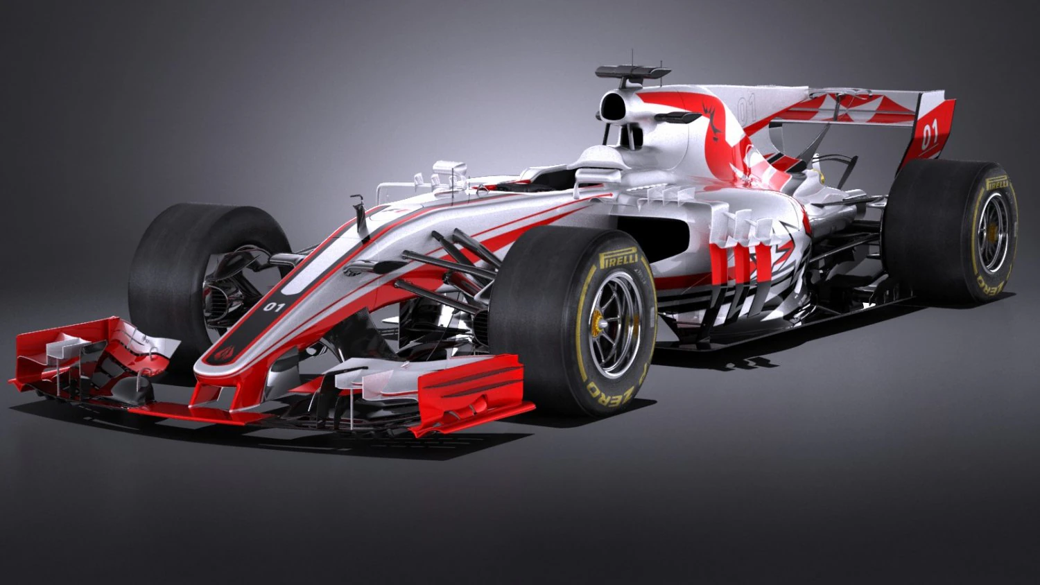 Generic F1 2017 3D Model .c4d .max .obj .3ds .fbx .stl .blend 