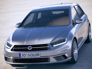 Generic Hatchback Golf-Style 2018 3D Model
