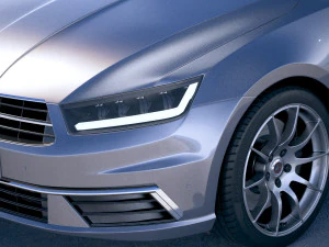 Generic Hatchback Golf-Style 2018 3D Model