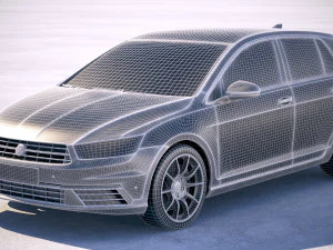 Generic Hatchback Golf-Style 2018 3D Model